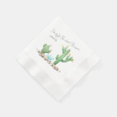 Serviette En Papier Cactus à l'aquarelle (Coin)