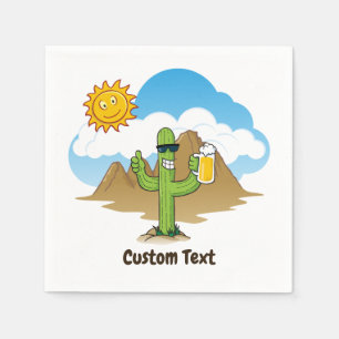 Serviette En Papier Cactus avec bière