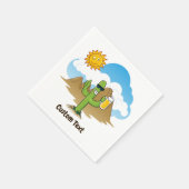 Serviette En Papier Cactus avec bière (Coin)