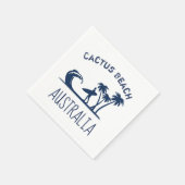 Serviette En Papier Cactus Beach Surf Australie (Coin)