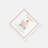 Serviette En Papier Cactus Boho Llama mignonne violet plaid Baby showe (Coin)