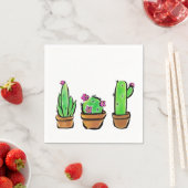 Serviette En Papier Cactus cactus cactus succulents (En situation)