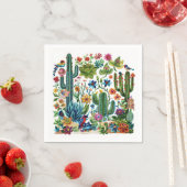 Serviette En Papier Cactus crescendo (En situation)
