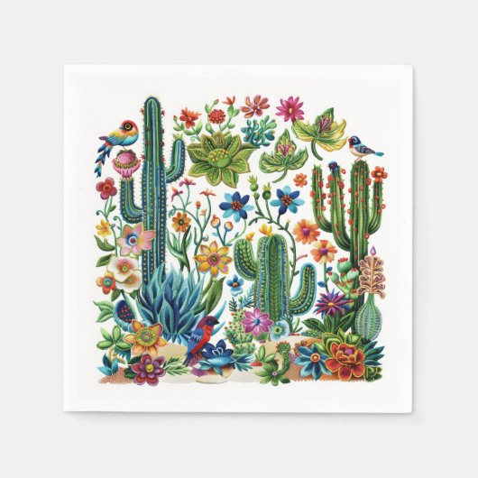 Serviette En Papier Cactus crescendo (Devant)