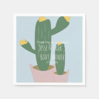 Cactus Cupcakes  Remerciement Baby Shower  Bleu 