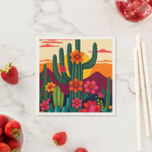 Cactus du coucher de soleil avec fleurs