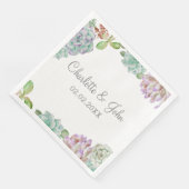 Serviette En Papier Cactus du désert Succulents Mariages serviettes (Coin)