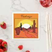 Serviette En Papier Cactus du désert Sunset Thunder_Cove (En situation)