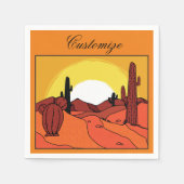 Serviette En Papier Cactus du désert Sunset Thunder_Cove (Devant)