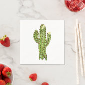 Serviette En Papier Cactus du Saguaro en fleurs (En situation)
