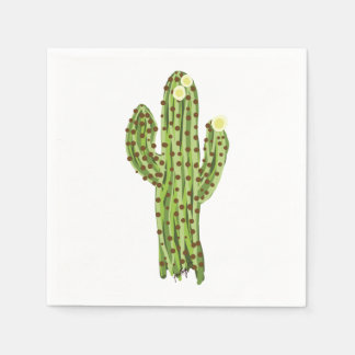 Serviette En Papier Cactus du Saguaro en fleurs