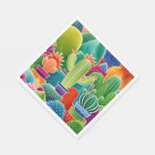 Serviette En Papier Cactus en pot abstrait (Coin)
