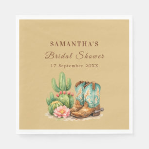 Serviette En Papier Cactus en terre cuite Arizona Cowgirl Enterrement