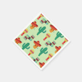 Serviette En Papier Cactus mexicain et Sombrero Motif (Coin)