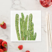 Serviette En Papier Cactus Napkin (En situation)