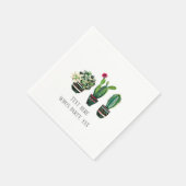 Serviette En Papier cactus, succulent, aquarelle, fiesta, mexicaine, (Coin)