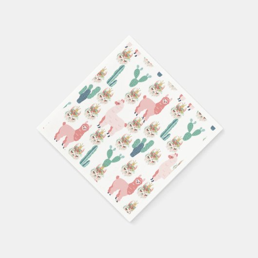 Serviette En Papier Cactus vert (Coin)