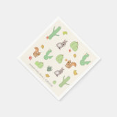Serviette En Papier Cactus Woodland Motif Baby shower papier Napkin (Coin)