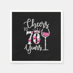 Serviette En Papier Cadeau à 70 ans Cadeau 70e anniversaire Reine Dri