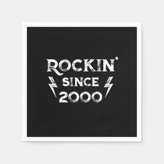 Serviette En Papier Cadeau Anniversaire Classic Rock pour les années 2 (Devant)