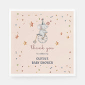 Serviette En Papier Cadeau Baby shower Whimsical Elephant Circus (Devant)