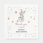 Serviette En Papier Cadeau Baby shower Whimsical Elephant Circus (Devant)