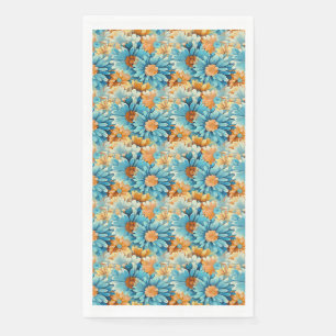 Serviette En Papier Cadeau d'anniversaire Floral Coloré