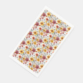 Serviette En Papier Cadeau d'anniversaire | Floral Vibrant En Aquarell (Coin)