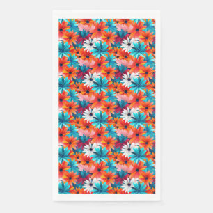 Serviette En Papier Cadeau d'anniversaire Fond sans couture floral col