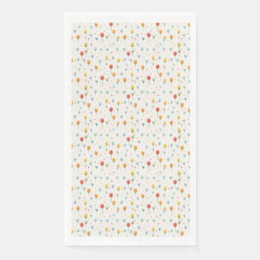 Serviette En Papier Cadeau d'anniversaire | La Terre Rit En Fleurs (Devant)