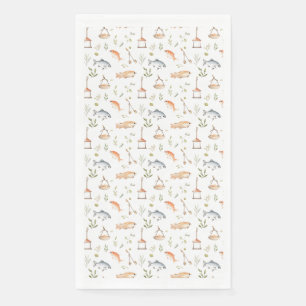 Serviette En Papier Cadeau d'anniversaire   Pêche avec moi