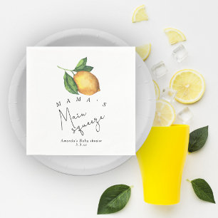 Serviette En Papier Cadeau de bébé Citron, le chouchou de Maman