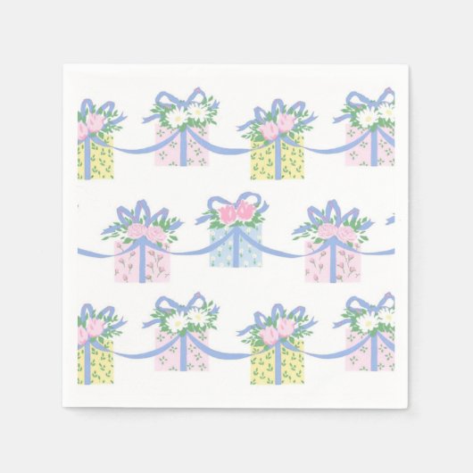 Serviette En Papier Cadeau de fête d'anniversaire - serviettes en papi (Devant)