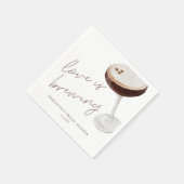 Serviette En Papier Cadeau de Fête de Fiançailles Martini Espresso Aqu (Coin)