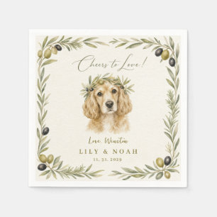 Serviette En Papier Cadeau de mariage personnalisé pour chien Cocker S