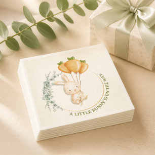 Serviette En Papier Cadeau de Naissance Lapin en Route