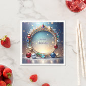 Serviette En Papier Cadeau de Noël (En situation)