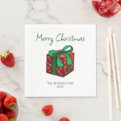 Serviette En Papier Cadeau de Noël (En situation)