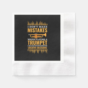 Serviette En Papier Cadeau de trompettiste de groupe de musicien drôle