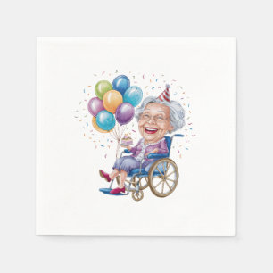 Serviette En Papier Cadeau drôle d'anniversaire pour grand-mère âgée p
