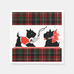 Serviette En Papier Cadeau écossais Terrier Dogs
