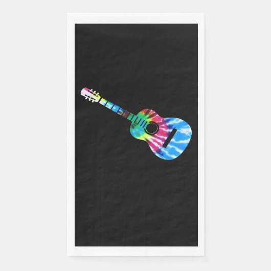 Serviette En Papier Cadeau Guitare Guitaristes (Devant)