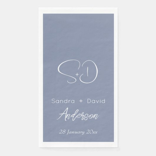 Serviette En Papier Cadeau Mariage, Fête des mariées/Fiançailles perso (Devant)