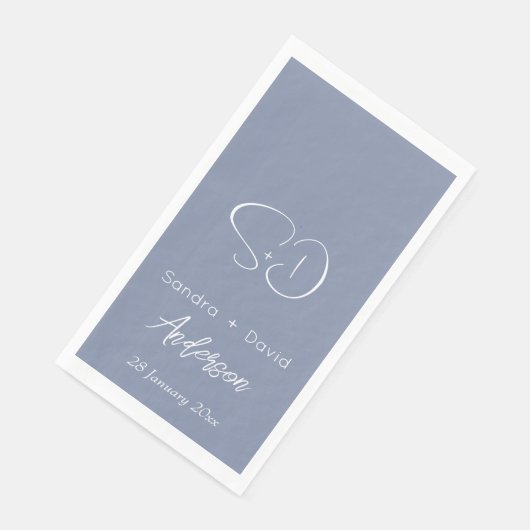 Serviette En Papier Cadeau Mariage, Fête des mariées/Fiançailles perso (Coin)