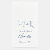 Serviette En Papier Cadeau Mariage, Fête des mariées/Fiançailles perso (Devant)