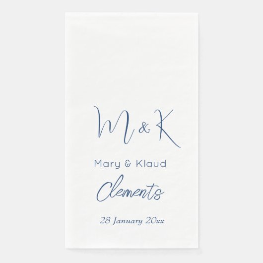 Serviette En Papier Cadeau Mariage, Fête des mariées/Fiançailles perso (Devant)