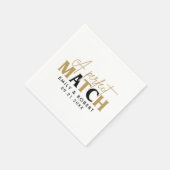 Serviette En Papier Cadeau Mariage Gold et noir parfait (Coin)