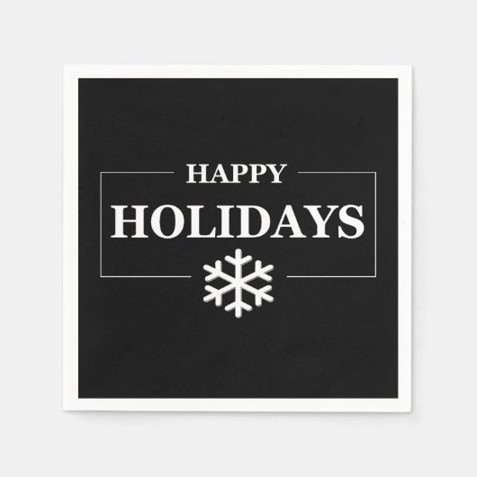 Serviette En Papier Cadeau personnalisé de Noël heureux vacances (Devant)