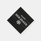 Serviette En Papier Cadeau personnalisé de Noël heureux vacances (Coin)