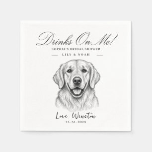 Serviette En Papier Cadeau personnalisé Labrador Fête de mariage Chien